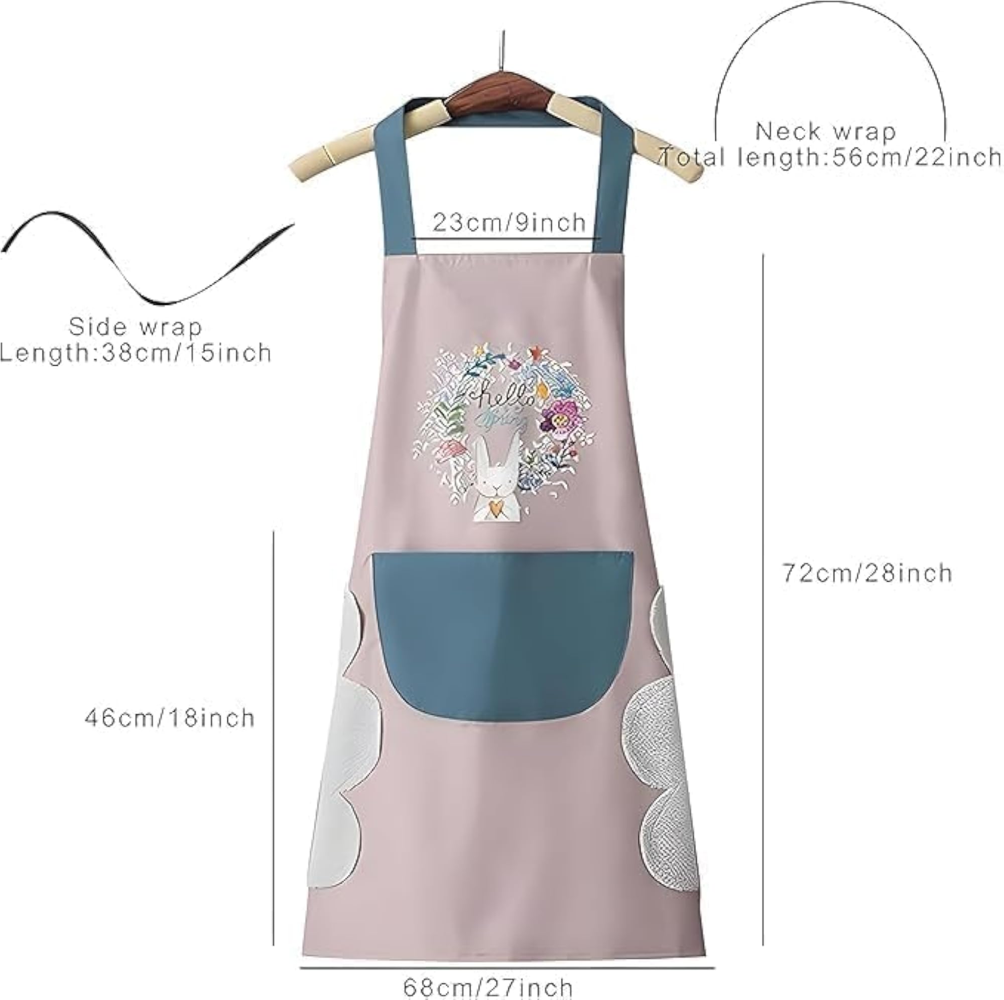 Kitchen Apron Waterproof Oil Proof Bib Apron